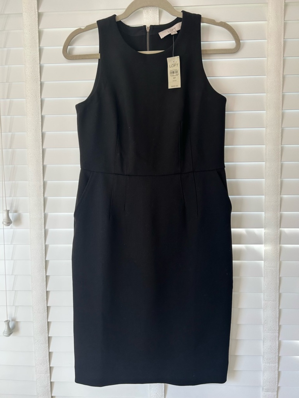 NWT Loft Shift Dress Black Mini Size 6P Petite
